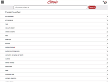 Tablet Screenshot of cookware.ginnys.com